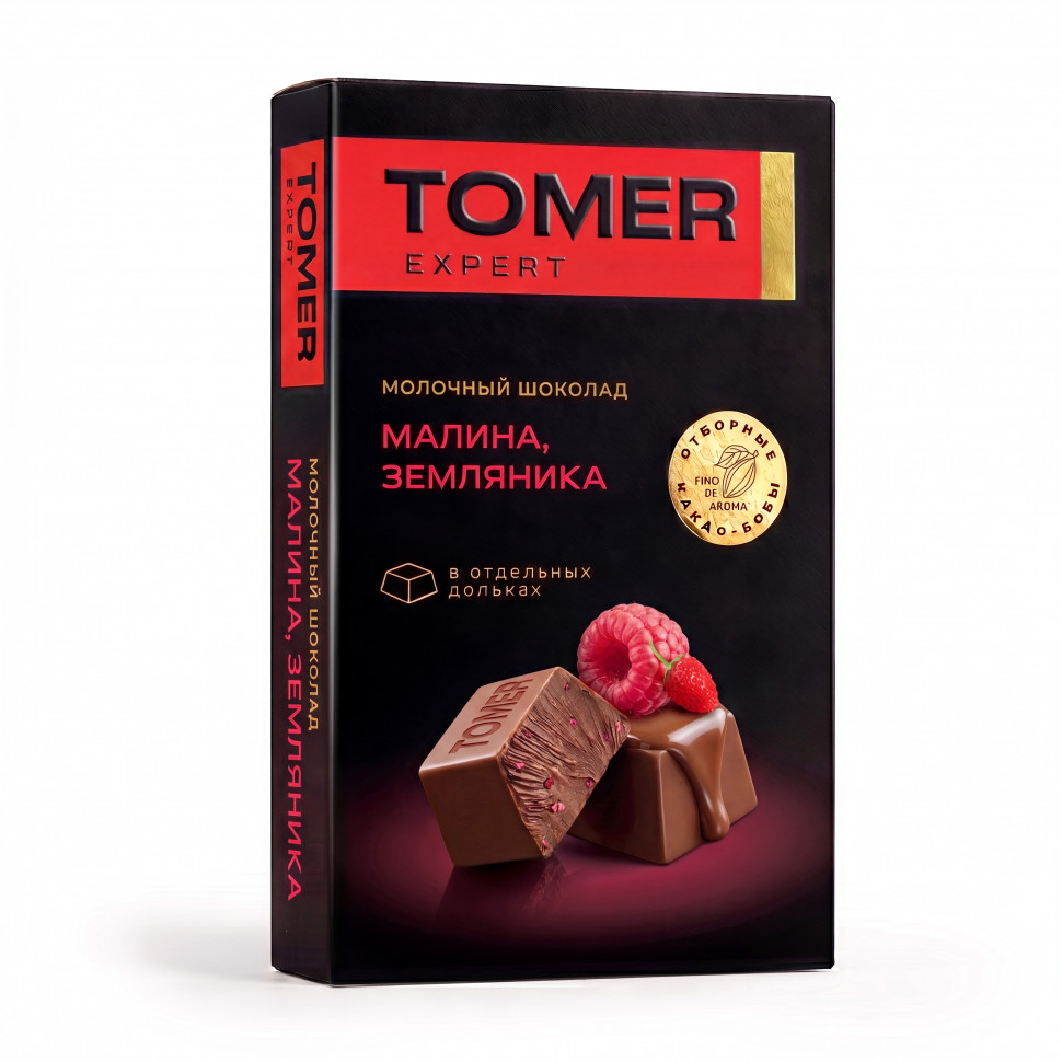  Фабрика Томер   Молочный шоколад Малина-Земляника, 90г  в Октябрьске