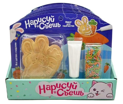 №3 Набор для творчества Нарисуй и съешь "Зайка" (блок 12шт 59г) в Октябрьске